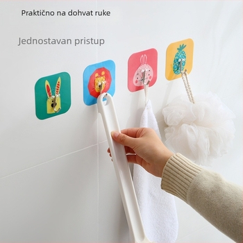 Prozirna ljepljiva kuka za kuhinju, za odlaganje odjeće iza vrata, bez bušenja, akril, moderan minimalistički dizajn