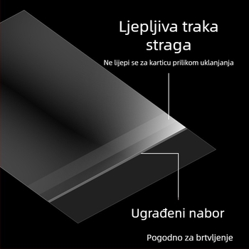 Prozirna CPP torbica za pohranu, samoljepiva, donje zatvaranje, 20 mm