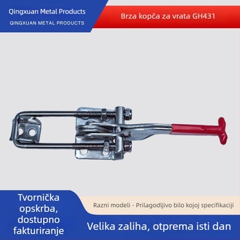 GH431 galvanizirano karbonsko čelik – brzi stezni uređaj za vrata s podesivim mehanizmom zaključavanja