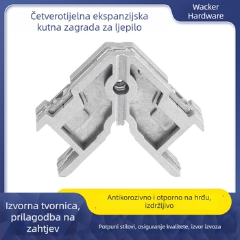 Proizvedeno po narudžbi proizvođača četverostrane proširene kutne stezaljke za aluminijske vrata i prozore s toplinskom izolacijom, zadebljane kutne stezaljke za spajanje vrata i prozora, kutni dijelovi od aluminijske legure