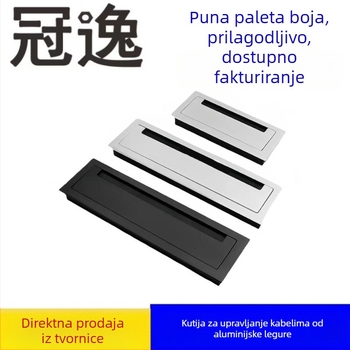 Aluminijski kapak za otvor za kabel na radnom stolu – dekorativna ploča za otvore za kablove i TV ormarić