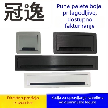 Aluminijski kapak za otvor za kabel na radnom stolu – dekorativna ploča za otvore za kablove i TV ormarić