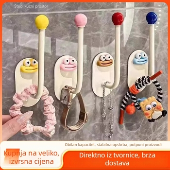PP materijala, jednokuka kuka, bez bušenja, samoljepljiva kuka, snažna i sigurna, zidno skladištenje i čišćenje