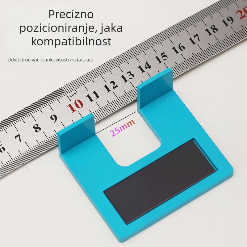 Brza pločica za ugradnju šarki za cijeli dom, 2 mm razmak vrata, osnovni alat za ugradnju ormara