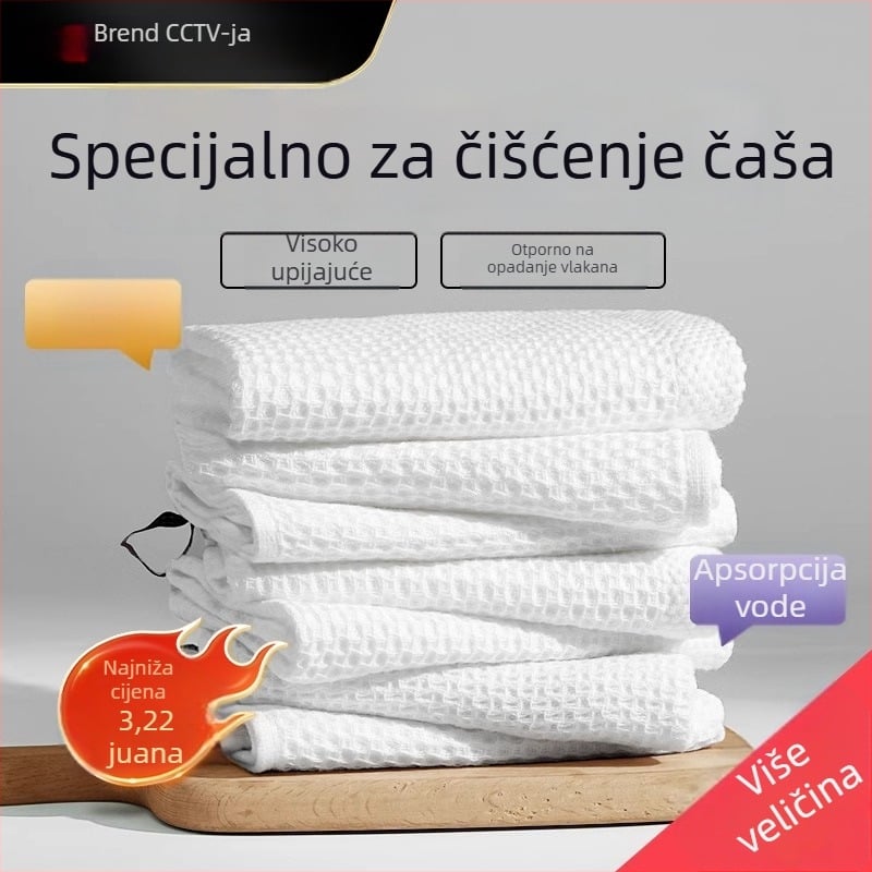Krpa od netkanog materijala za brisanje čaša, namijenjena restoranima i hotelima, staklena posuđa, kuhinja, bez dlačica