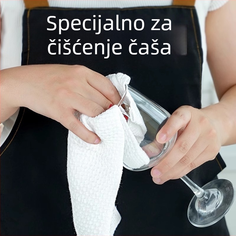 Krpa od netkanog materijala za brisanje čaša, namijenjena restoranima i hotelima, staklena posuđa, kuhinja, bez dlačica
