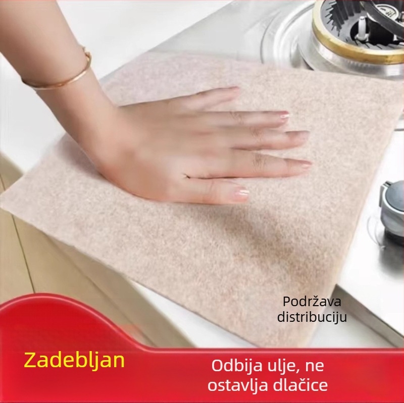 Jednokratna krpa od lufe za upijanje ulja, kuhinjska krpa za brisanje površina, mikrovlakno