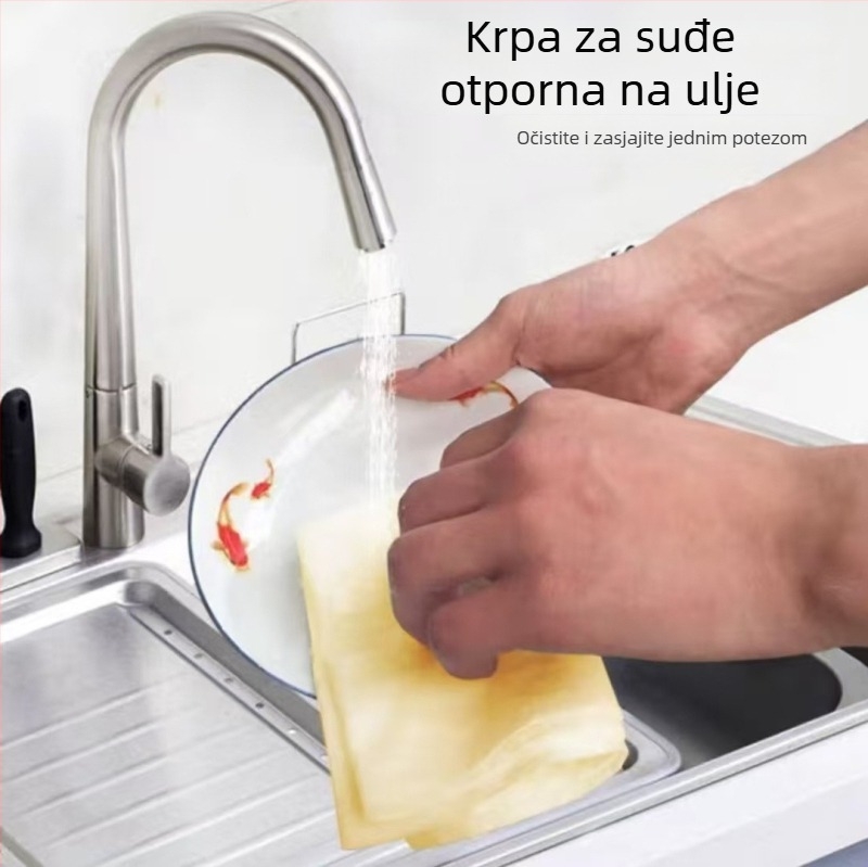 Jednokratna krpa od lufe za upijanje ulja, kuhinjska krpa za brisanje površina, mikrovlakno