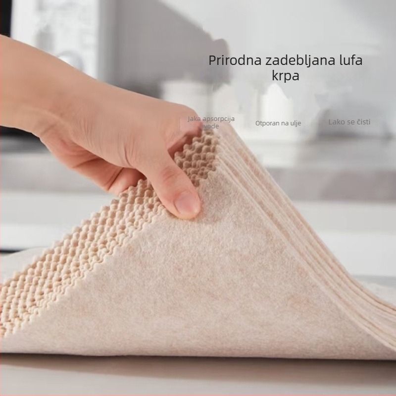 Jednokratna krpa od lufe za upijanje ulja, kuhinjska krpa za brisanje površina, mikrovlakno