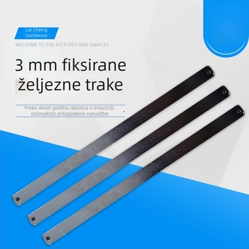 3 mm čvrsta željezna traka s rupama - pravokutna spojna pločica