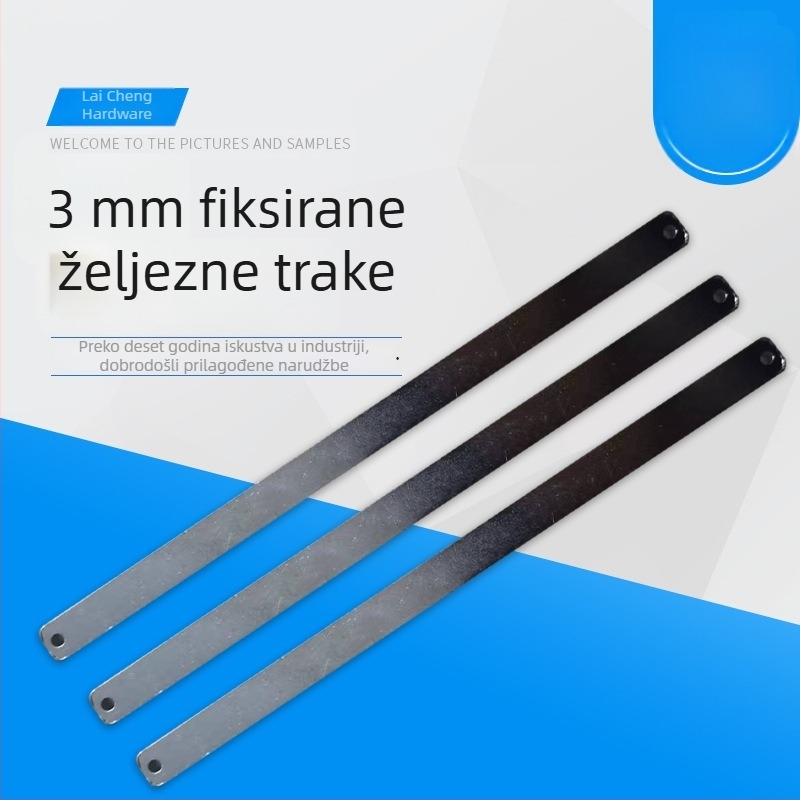 3 mm čvrsta željezna traka s rupama - pravokutna spojna pločica