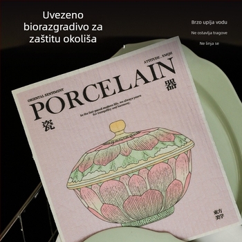 Kuhinjska krpa od pamuka za pranje posuđa, otporna na masnoće, upija vodu, bez dlačica, jednostavno za čišćenje