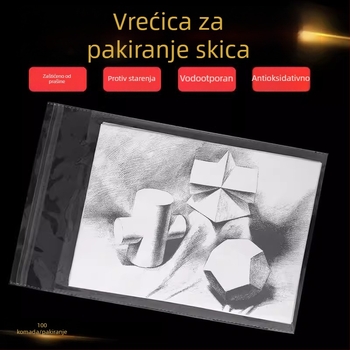OPP prozirna samoljepljiva vrećica za zaštitu crteža, formati A4/A3/A2, plastični omot
