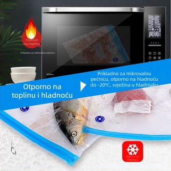 Vakuumske vrećice za pohranu hrane s ekstrakcijom zraka — kompresijske vrećice za kućnu upotrebu, PA+PE materijal