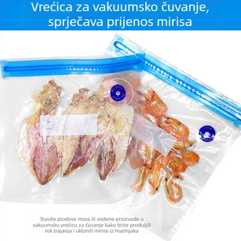 Vakuumske vrećice za pohranu hrane s ekstrakcijom zraka — kompresijske vrećice za kućnu upotrebu, PA+PE materijal