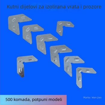 Aluminijski kutni dio za vrata i prozore, 201 nehrđajući čelik, plosnati spojni komad za fiksni kut – hardver