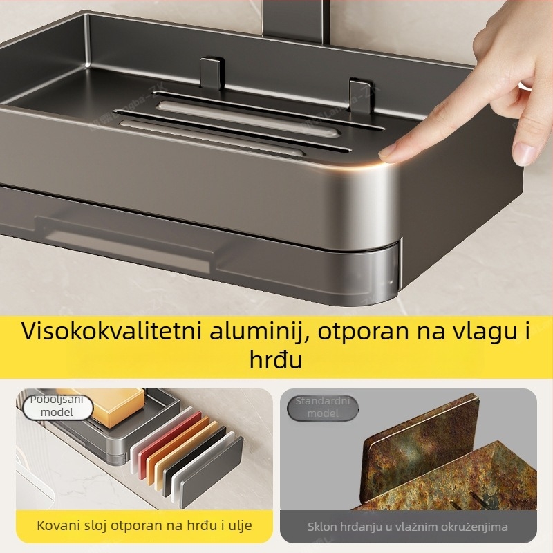Zidni sapunik s usisnom čašicom – kupaonski organizator