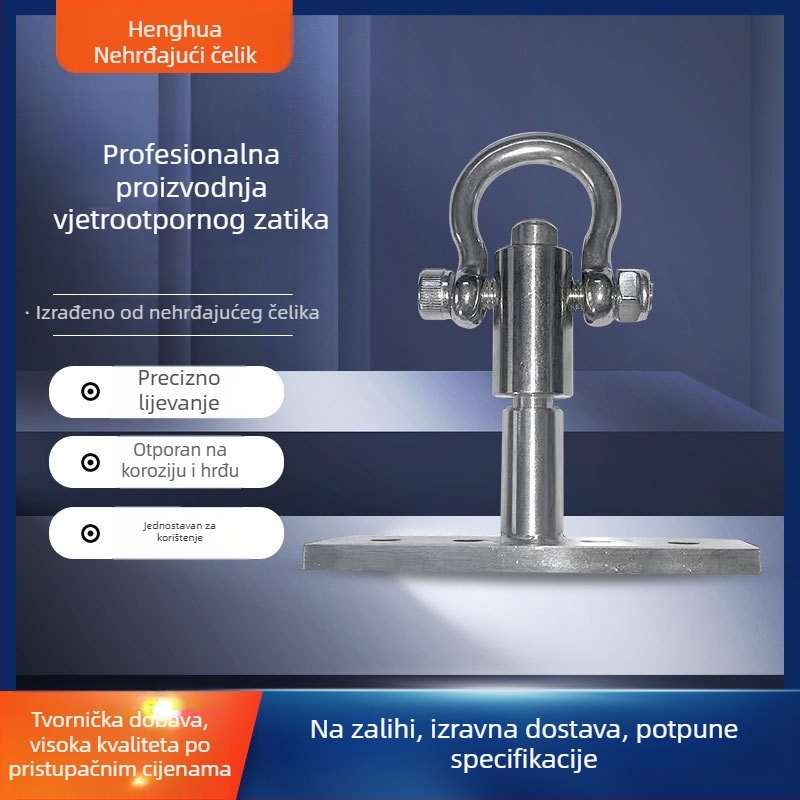 Prilagođeni nehrđajući čelik 304/316 – vjetrootporn zatvarač za mašine za čišćenje fasadnih prozora, pribor s čvrstim šiljkom i sigurnosnom kopčom