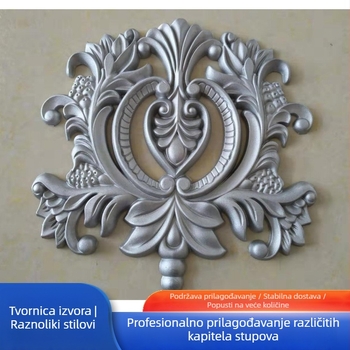 Aluminijski ukrasni kovani dijelovi za vrata, presisane cvjetne dekoracije od legure za dvorišna vrata