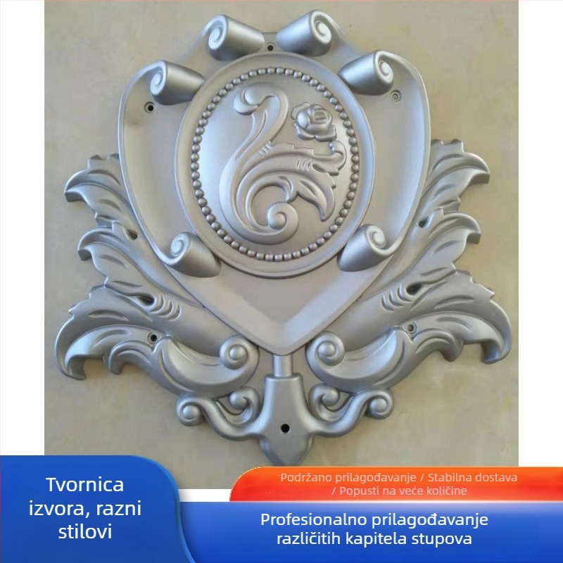 Aluminijski ukrasni kovani dijelovi za vrata, presisane cvjetne dekoracije od legure za dvorišna vrata