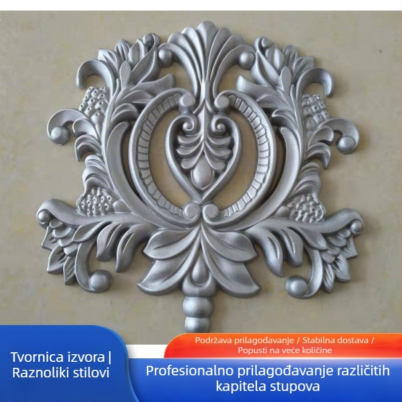 Aluminijski ukrasni kovani dijelovi za vrata, presisane cvjetne dekoracije od legure za dvorišna vrata