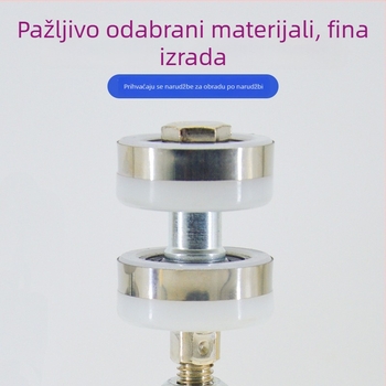 Aluminijska hardverska oprema za klizna vrata s kotačićima za vješanje i gornjim/donjim vodilicama – tiho klizanje