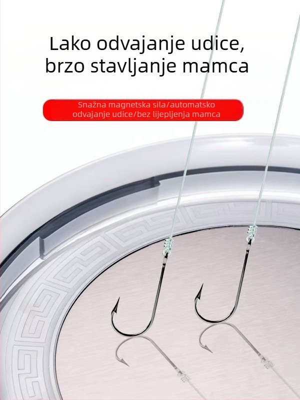 Sveobuhvatni magnetski pladanj za mamce za ribolov sa kutijom i stolicom, dvostruki i trostruki slojevi pladnja za mamce te otvoreni bazen za mamce