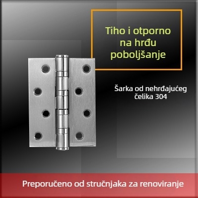 Nerđajući čelični sklopivi zglobovi za drvena vrata, set 4in i 5in s ležajnim zglobovima