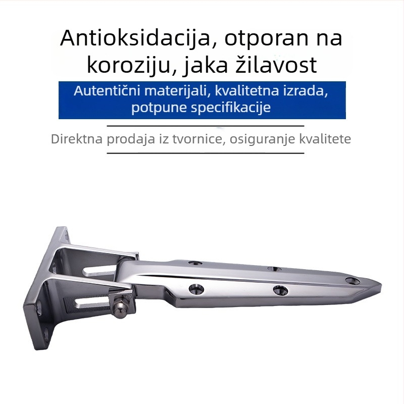 Prilagodljiva šarka vrata hladnog skladišta 1460, nehrđajući čelik i cinkova legura, T-oblik šarke