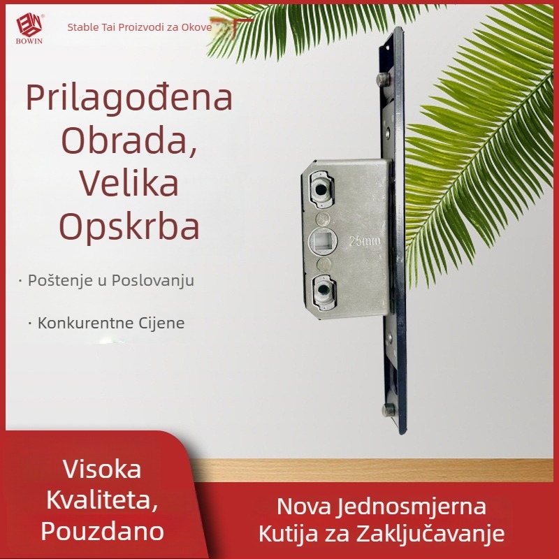 Nehrđajući čelični kut zaključavanja za krilni prozor, tiho djelovanje, 25 mm, integrirani kut zaključavanja s rešetkom od aluminija s termičkim prekidom