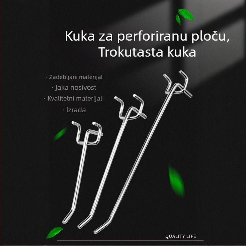Kuka za perforiranu ploču s dvostrukom linijom, za police u supermarketu