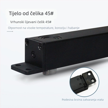 Hidraulički aktuator dodatna oprema za skrivena rotirajuća vrata s osi neba i zemlje, 125° široko otvaranje, ekscentrna os, aluminijski okvir za drvena vrata, automatsko pozicioniranje