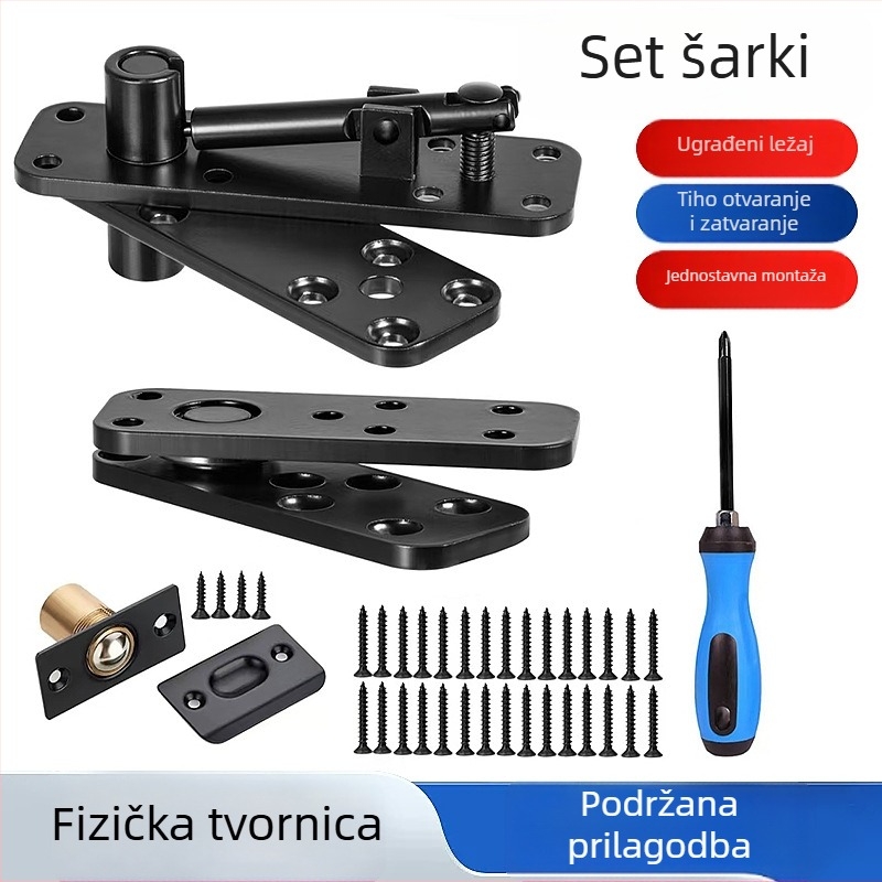 45# čelični pivotni šarki za drvena vrata, poravnanje gornje i donje šarke, skriveni i rotirajući šarki, gornja i donja šarka, čelična kugla