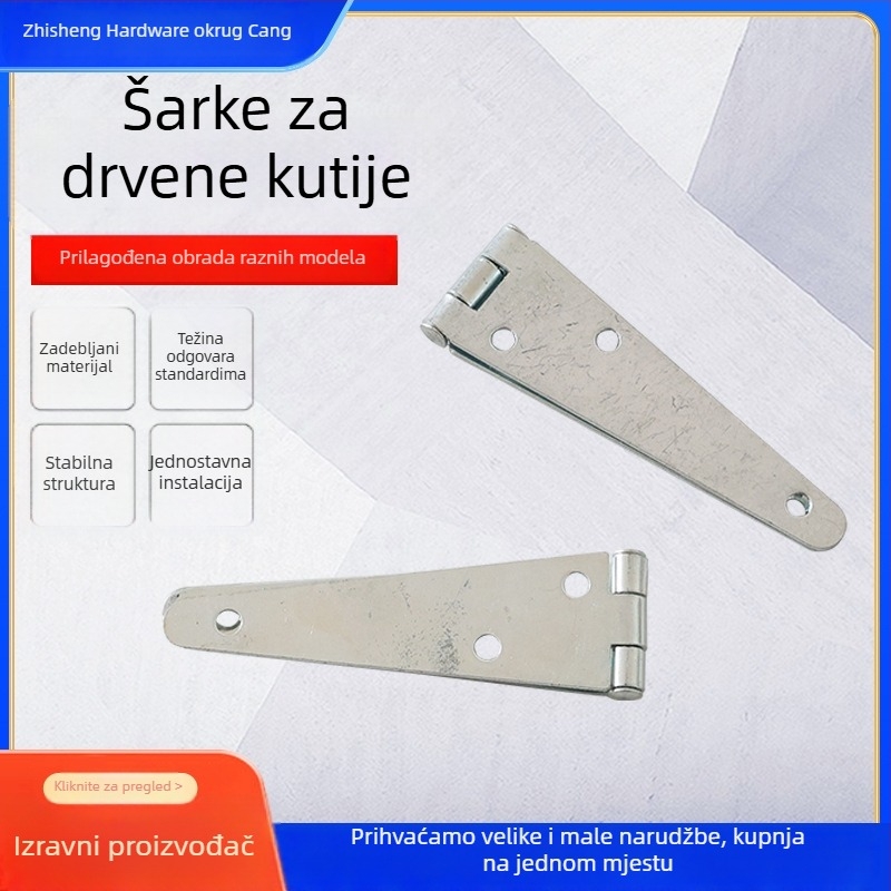 Galvanizirani šarke za drvene kutije, za vrata i prozore, sklopne i ravne šarke, brtna traka za spoj vrata