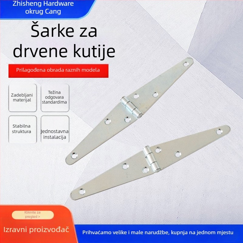 Galvanizirani šarke za drvene kutije, za vrata i prozore, sklopne i ravne šarke, brtna traka za spoj vrata
