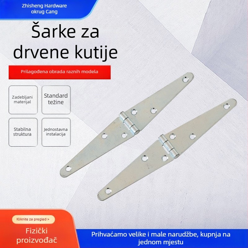 Galvanizirani šarke za drvene kutije, za vrata i prozore, sklopne i ravne šarke, brtna traka za spoj vrata