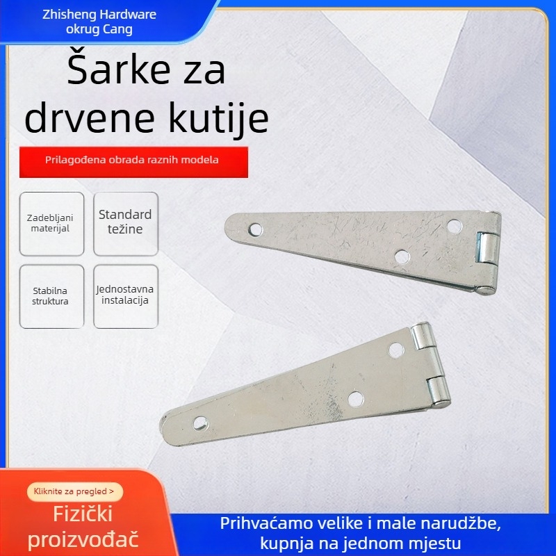 Galvanizirani šarke za drvene kutije, za vrata i prozore, sklopne i ravne šarke, brtna traka za spoj vrata
