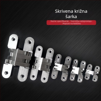 Podesivi skriveni X-oblik šarki za sklopna drvena vrata – teški, skrivena šarka