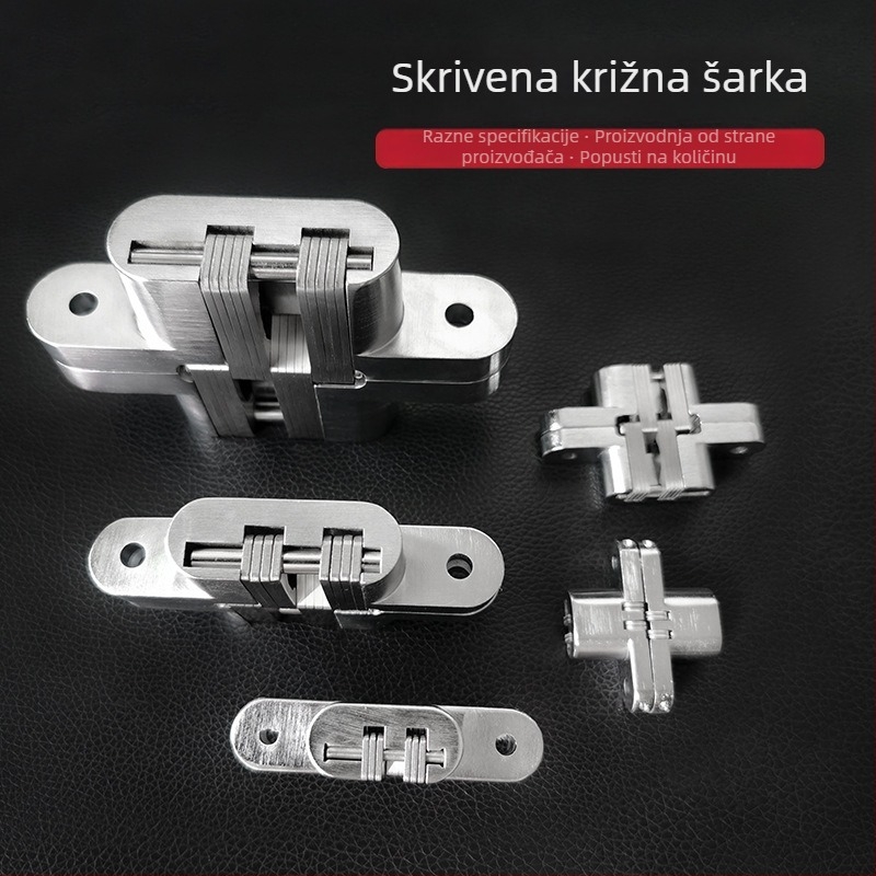 Podesivi skriveni X-oblik šarki za sklopna drvena vrata – teški, skrivena šarka