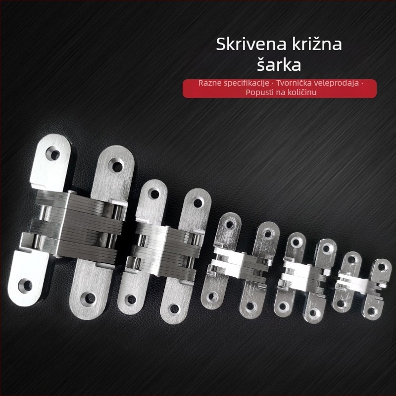 Podesivi skriveni X-oblik šarki za sklopna drvena vrata – teški, skrivena šarka