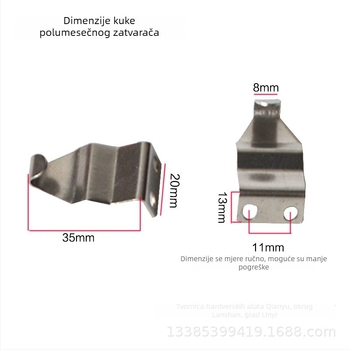 Polumjesečno zaključavanje za prozore od aluminijske legure i klizna vrata