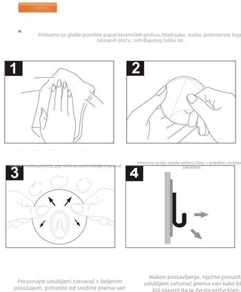 Aibida ljepljiva kuka s usisavanjem, vješanje bez tragova – set od 4 ili 6 kuka