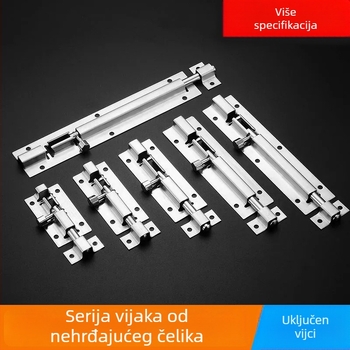 Dverni bolc od nehrđajućeg čelika, debeli, za drvena vrata
