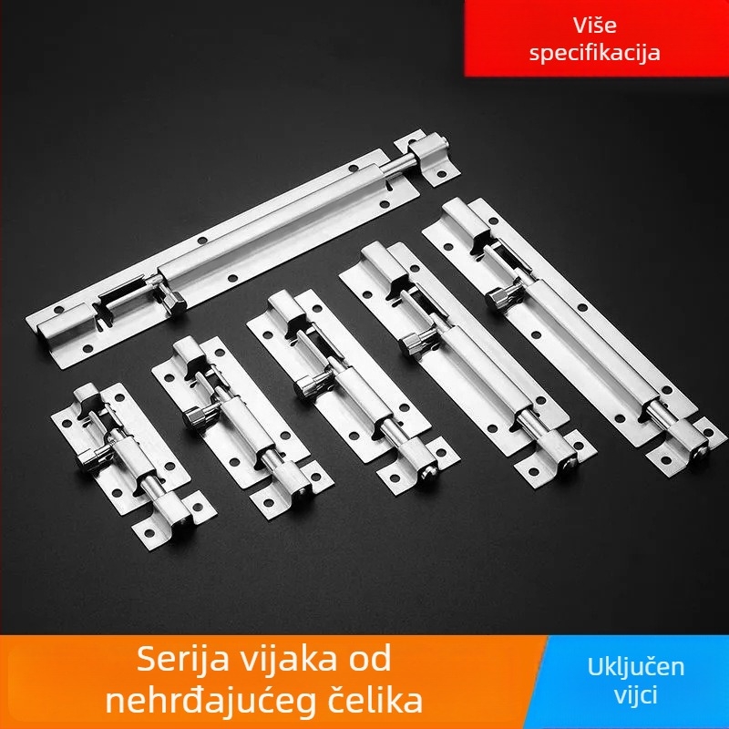 Dverni bolc od nehrđajućeg čelika, debeli, za drvena vrata