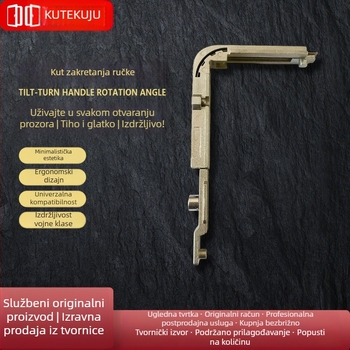 Aluminijski kutni okretni mehanizam za unutarnje otvaranje vrata i prozora, europski standard, pribor za zaključavanje prozora, kutni prijenosni uređaj