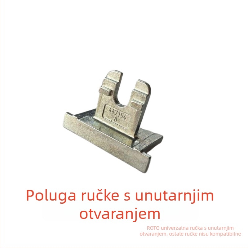 Kuka od aluminijske legure za unutarnje otvaranje, s Roto gornjim ovjesom i U-oblikovanim zatvaračem