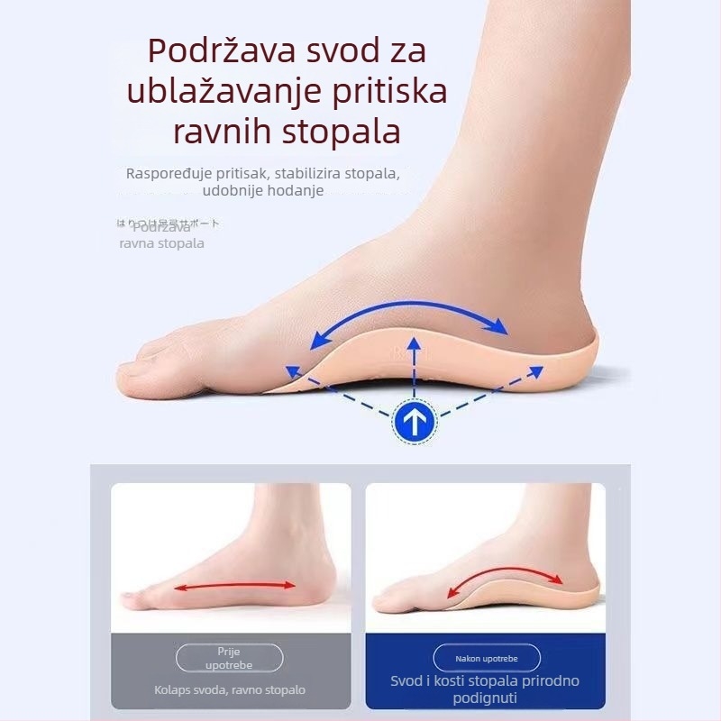 Ortopedske uloške za svod stopala, medicinskog stupnja, ultra mekane, s ublažavanjem udaraca, otporne na habanje, prozračne za odrasle