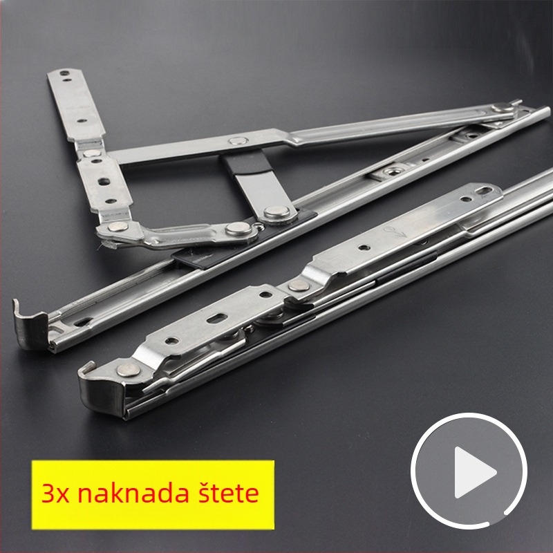 Šarka za prozor kasetnog tipa s četiri poveznice, prašinu otporna klizna potpora, aluminijski profil