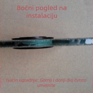 Staklena vrata: okrugla plastična klizna ručka s otvorom Ø30 mm, spojni plug-in sustav za klizna vrata i prozore, drvo-aluminijska legura