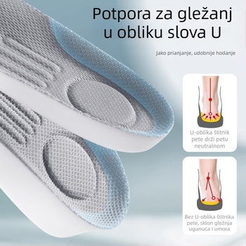 Nevidljiva podizačka ulošak za obuću: povećava visinu, apsorpcija udara, cijeli ulošak, udoban za žene i muškarce, za čizme i tenisice.